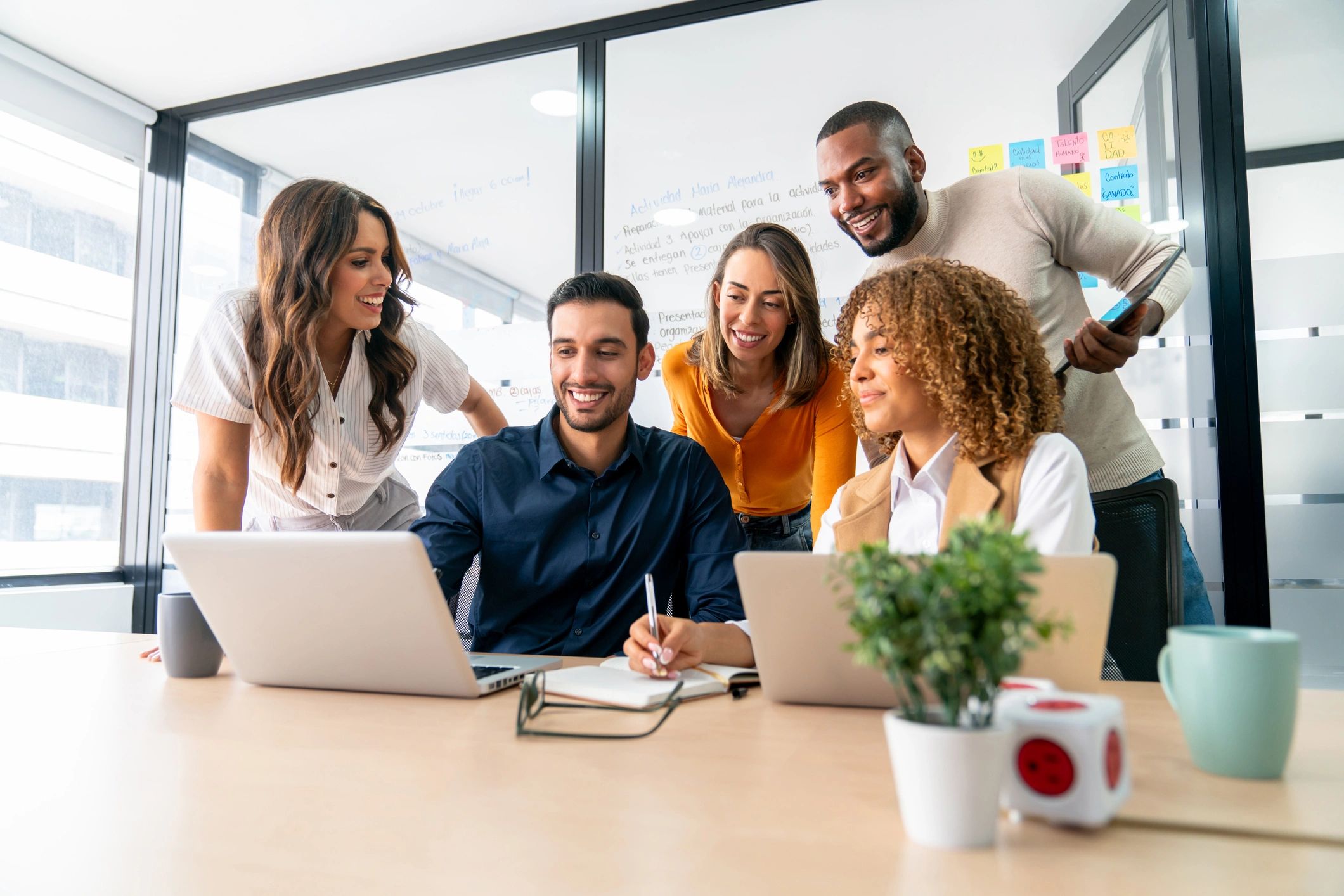 Modern digital marketing agency office